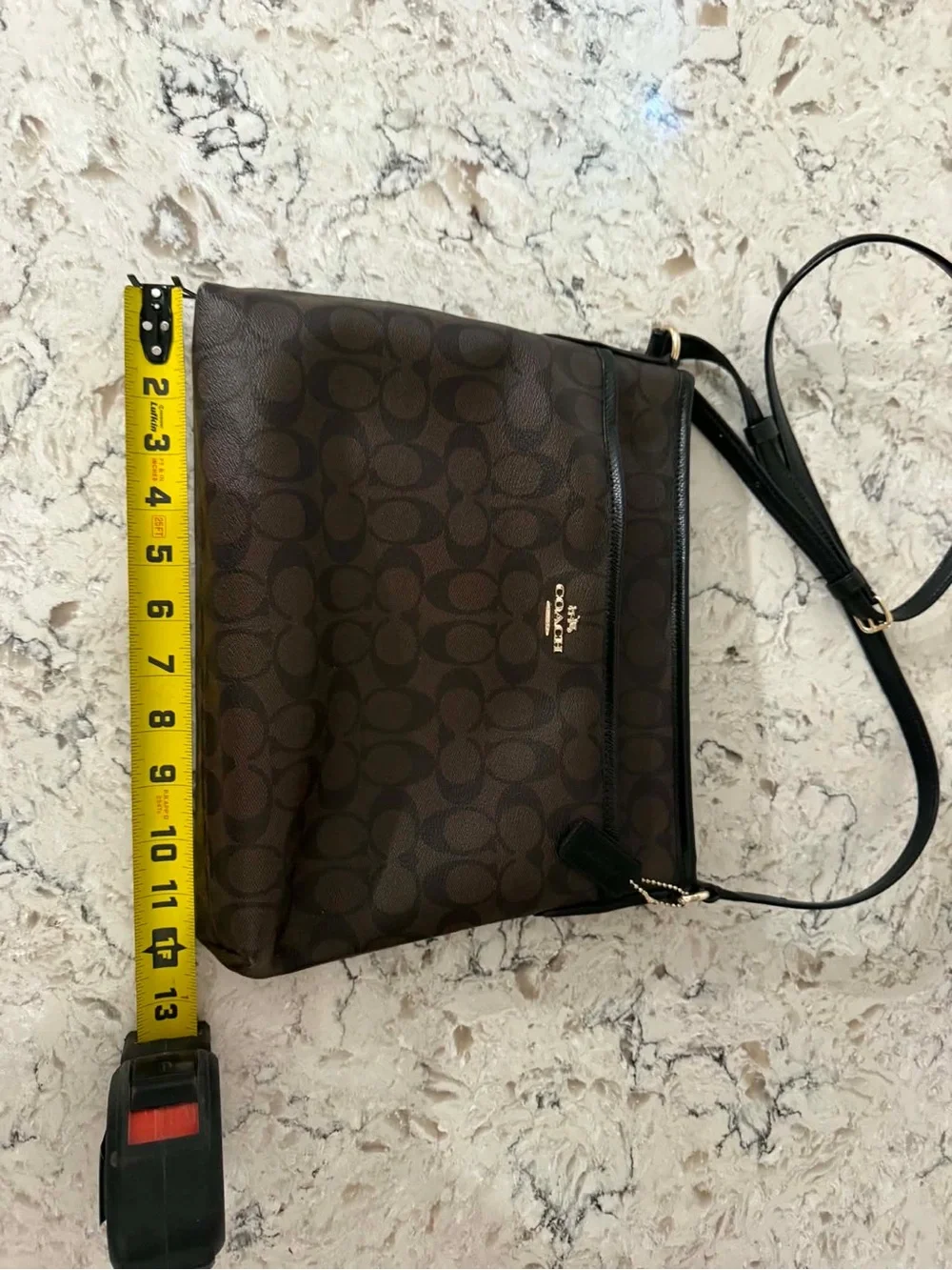 Coach Brown Signature Crossbody Shoulder Bag